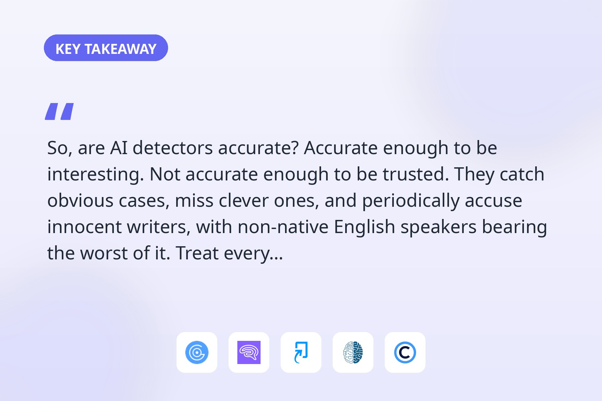 The key takeaway from this guide.