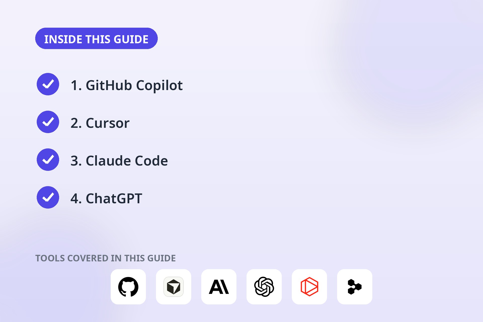 Inside this guide: the key sections covered and the tools compared.