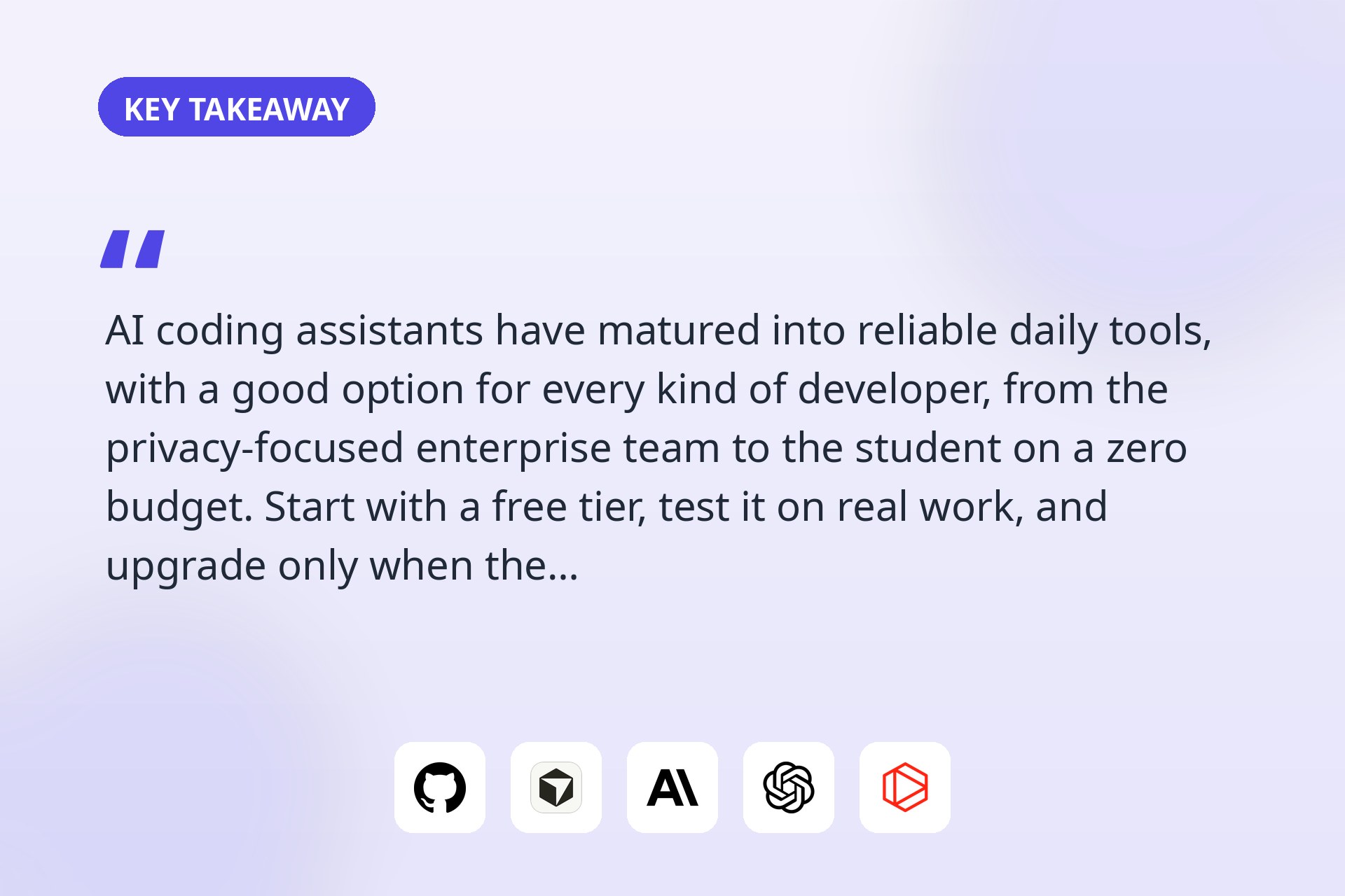 The key takeaway from this guide.