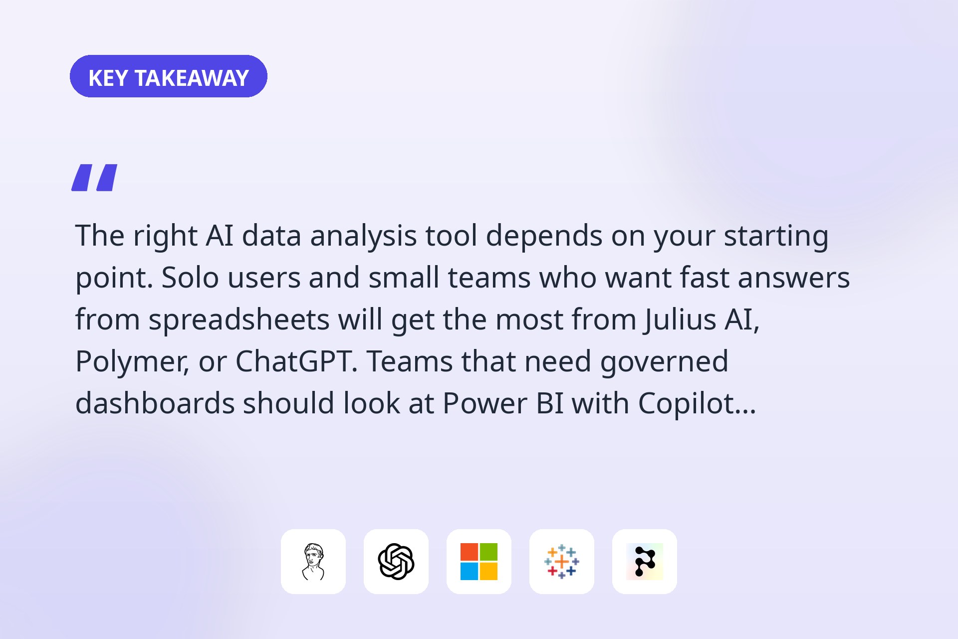 The key takeaway from this guide.