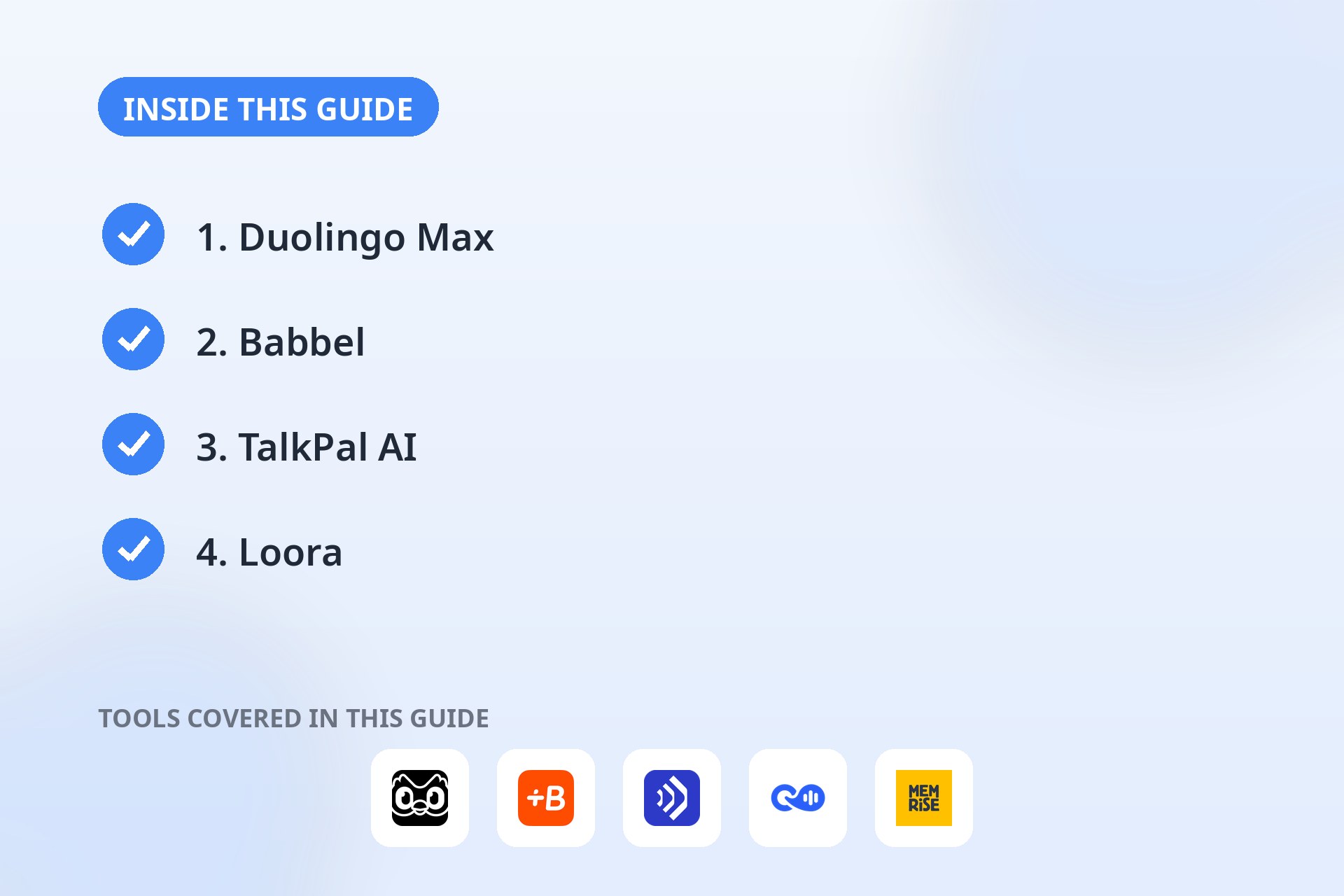 Inside this guide: the key sections covered and the tools compared.