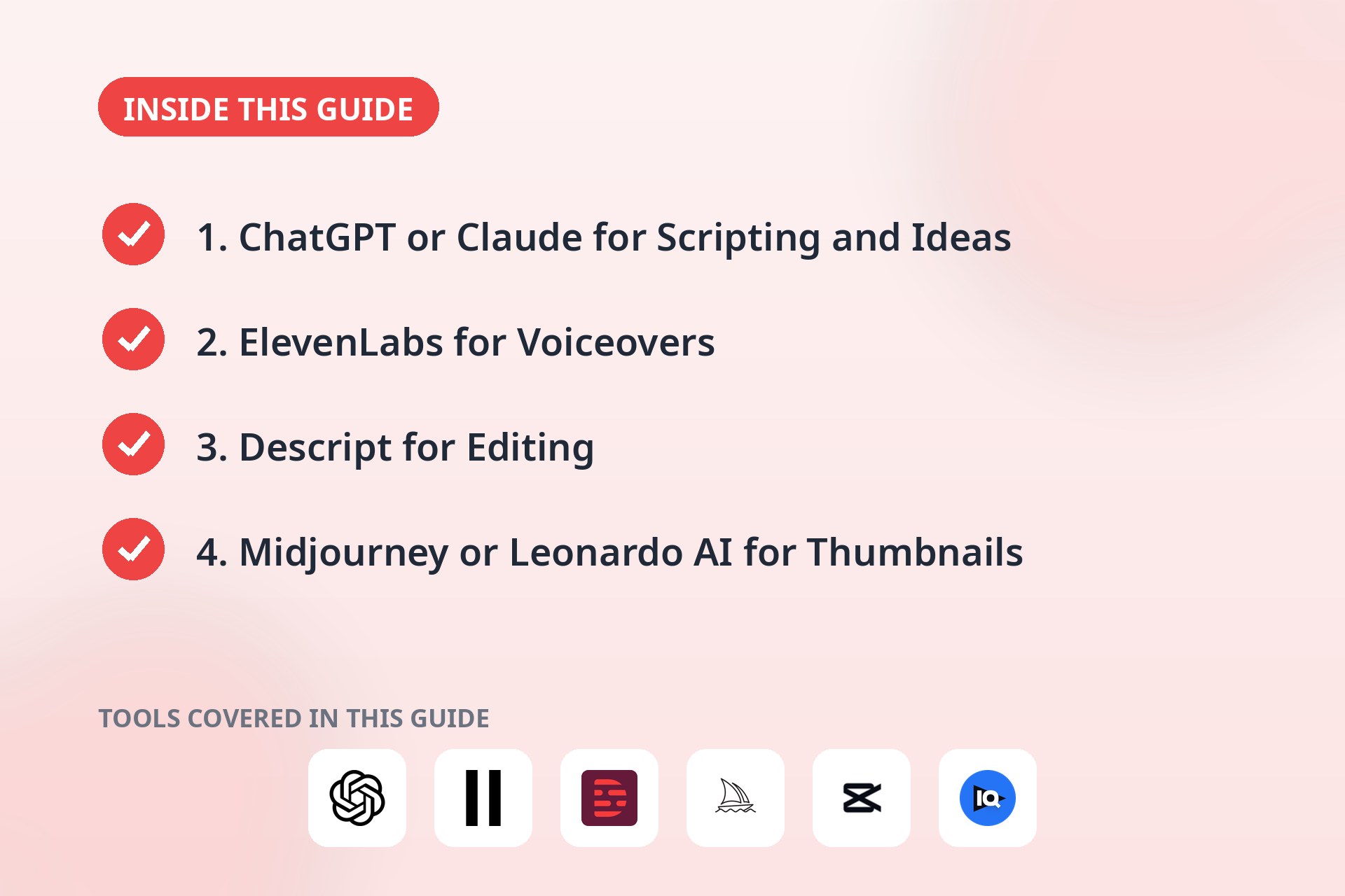 Inside this guide: the key sections covered and the tools compared.