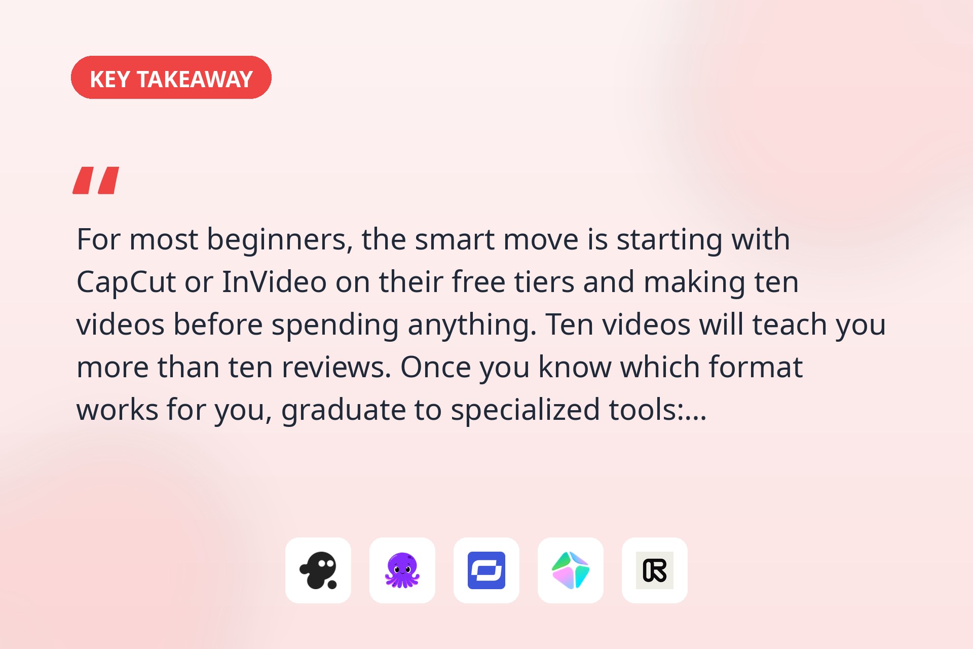 The key takeaway from this guide.