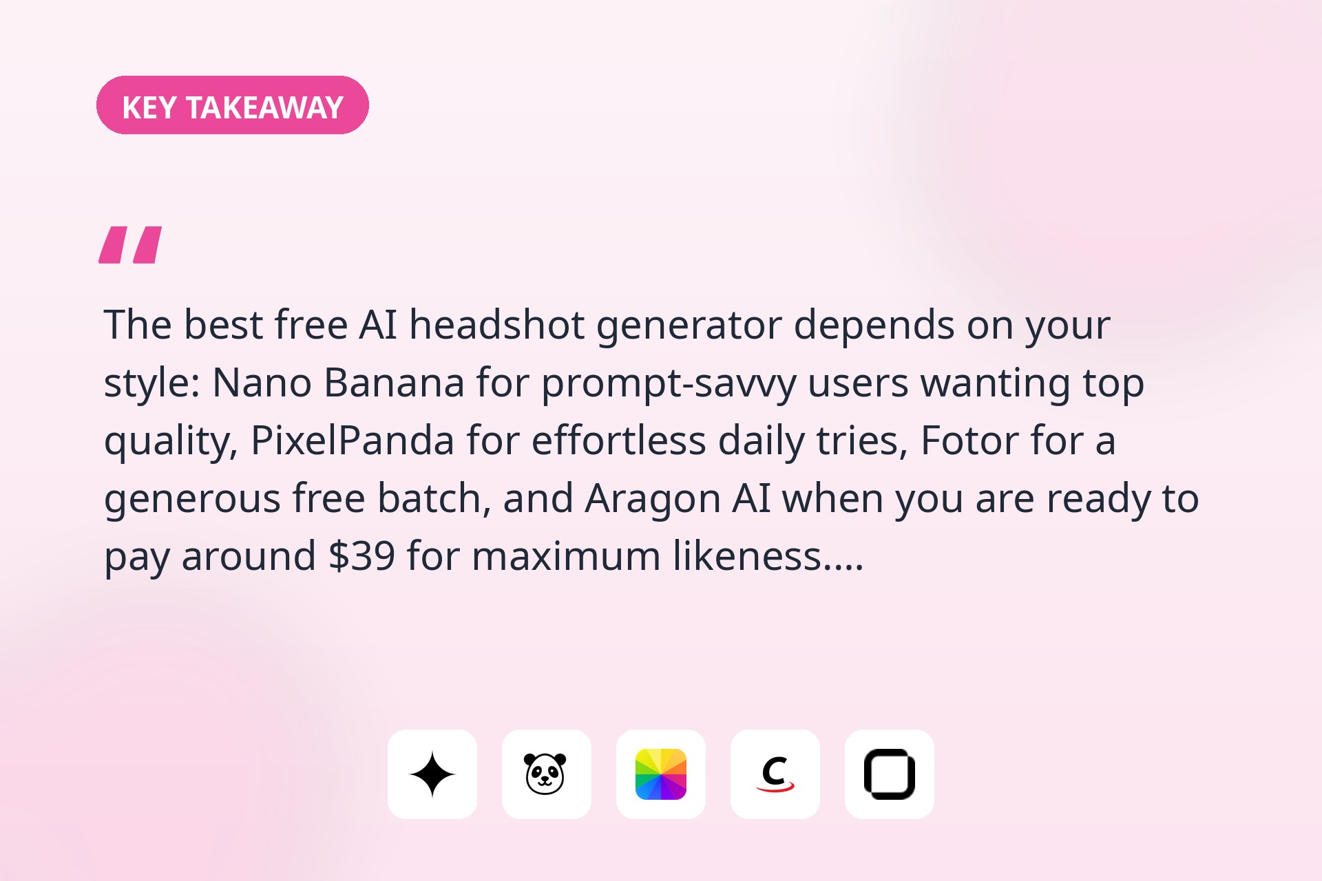 The key takeaway from this guide.