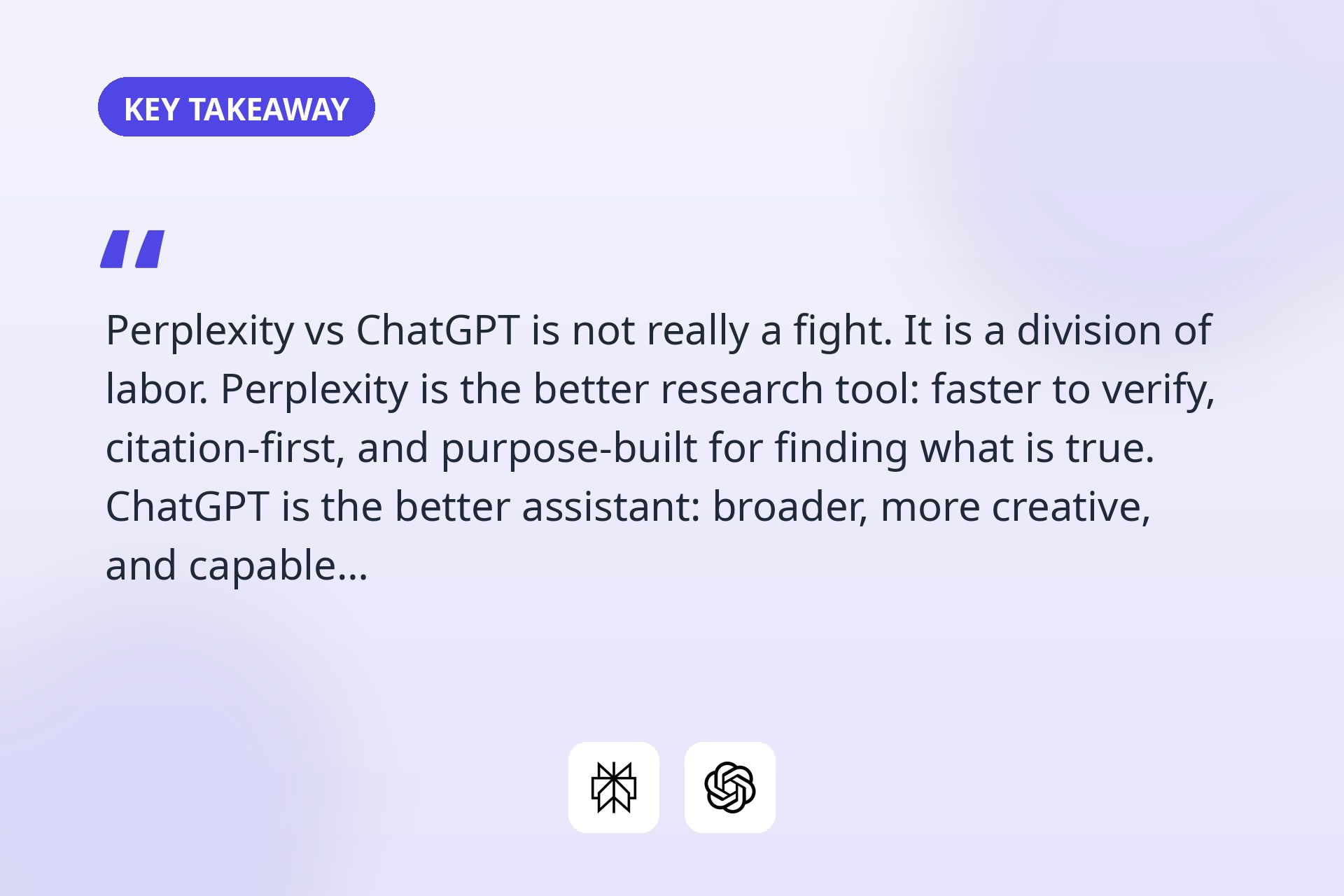 The key takeaway from this guide.